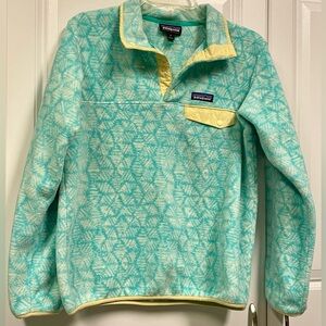 Women’s Patagonia Synchilla Snap-T Fleece - Batik Hex Big Bend Blue Sz S